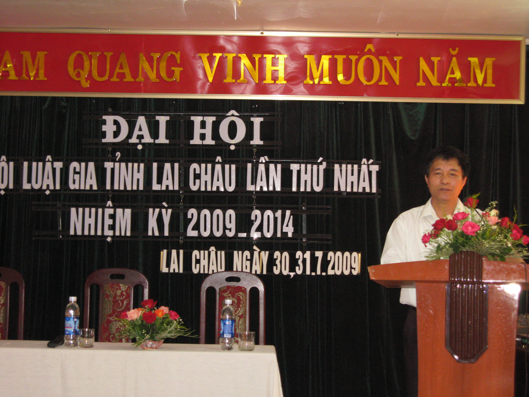 Đ/c Nguyễn Quang Tản - Chủ tịch lâm thời HLG tỉnh khai mạc Đại hội