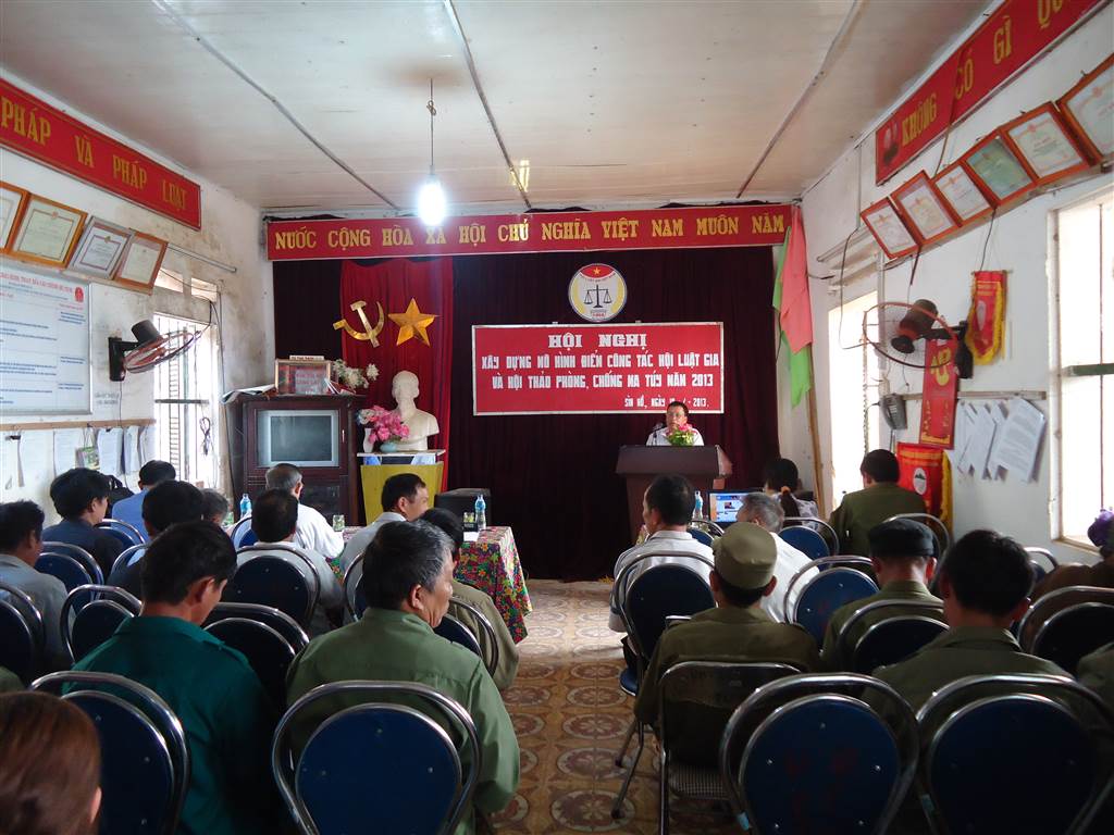 Hội nghị triển khai mô hình điểm công tác Luật gia tham gia phòng, chống tội phạm ma túy tại thị trấn Sìn Hồ.