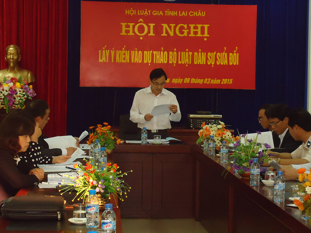 Hội Luật gia tỉnh Lai Châu tham gia ý kiến vào dự thảo bộ luật dân sự sửa đổi