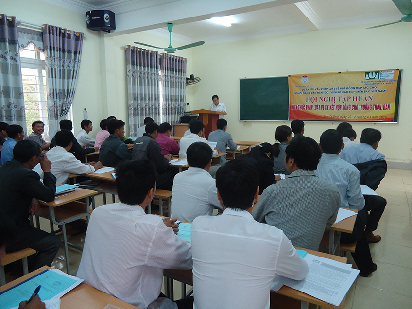 Kết quả thực hiện Dự án “Tư vấn pháp luật về Hợp đồng hợp tác cho người nông dân dân tộc thiểu số các tỉnh miền Bắc Việt Nam”  Quý I năm 2016 tại tỉnh Lai Châu