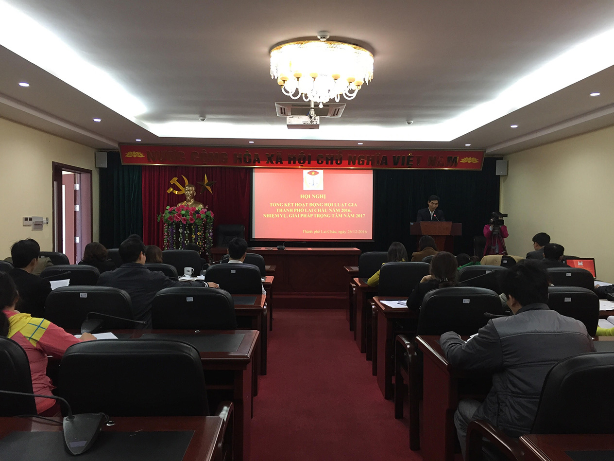 Hội Luật gia thành phố Lai Châu tồng kết công tác hội luật gia năm 2016 và triển khai nhiệm vụ năm 2017