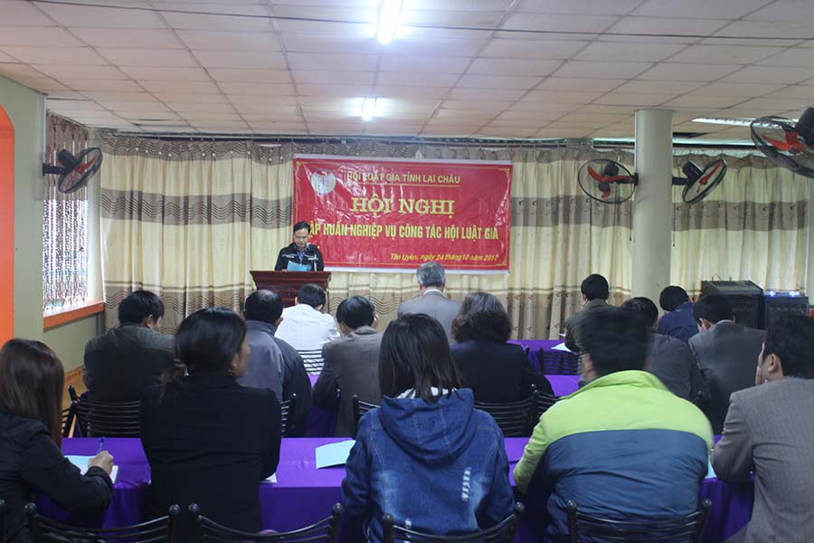 Hội nghị tập huấn nghiệp vụ công tác Hội Luật gia tại huyện Tân Uyên năm 2017.