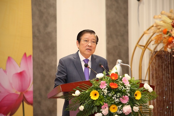 Đồng chí Phan Đình Trạc, Ủy viên Bộ Chính trị, Bí thư Trung ương Đảng, Trưởng ban Nội chính Trung ương phát biểu chỉ đạo hội nghịị